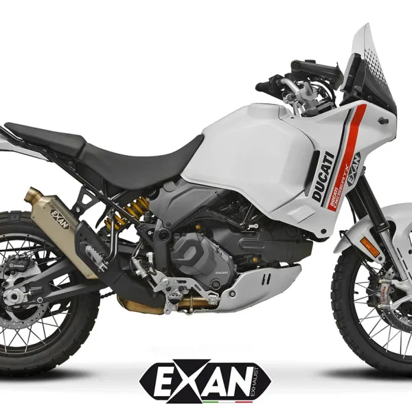 Exan-Exhaust-Escape Silencioso x-rally ducati desertx titanio