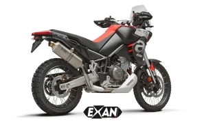 Exan Exhaust aprilia tuareg 660 x-rally titanio lateral
