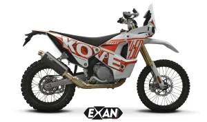 Exan-Exhaust-Escape Silencioso KOVE 450 x-rally carbono