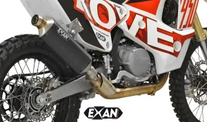 Exan-Exhaust-Escape Silencioso KOVE 450 x-rally carbono lateral
