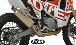 Exan-Exhaust-Escape Silencioso KOVE 450 x-rally titanio lateral