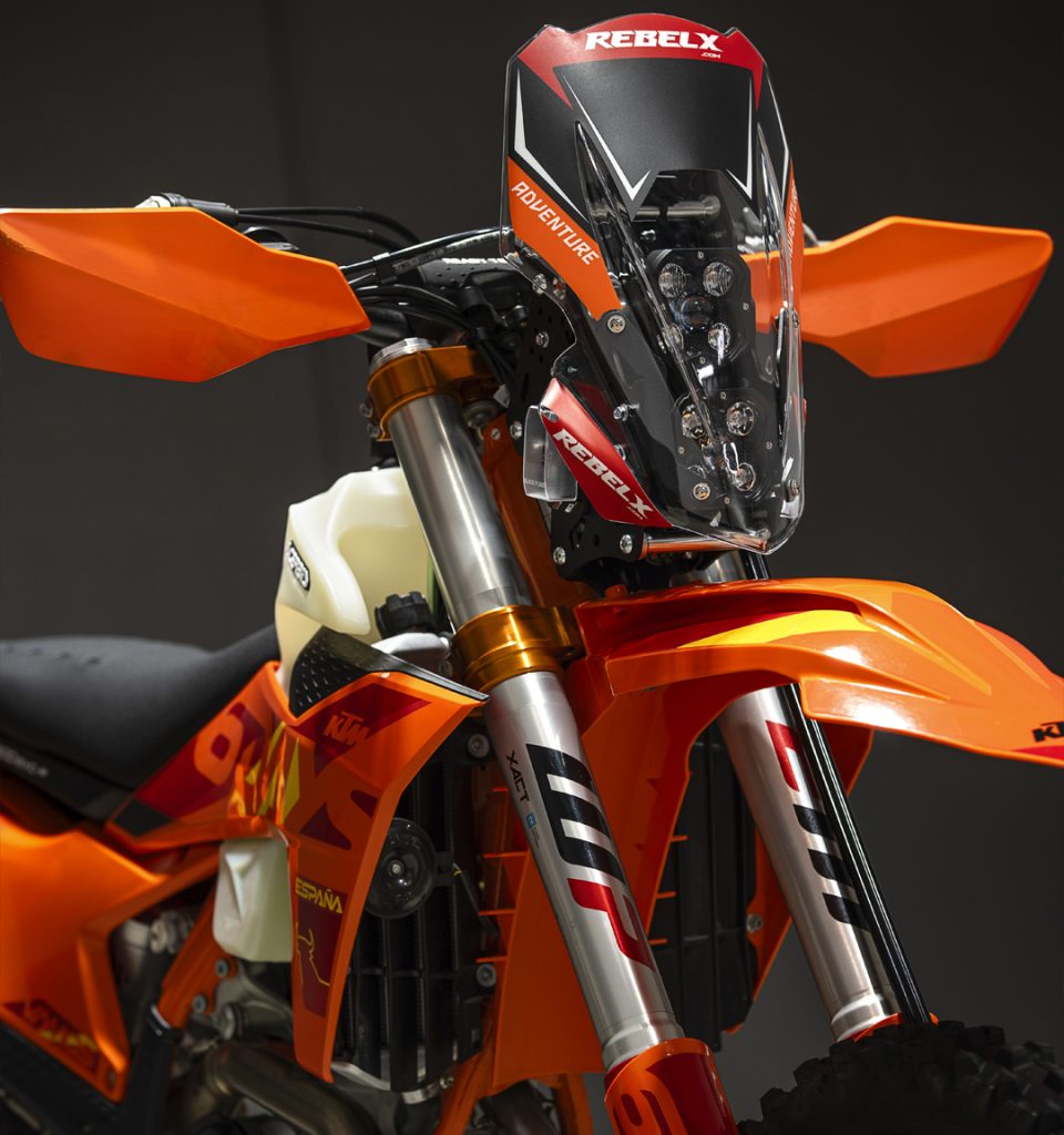 KTM-exc-500-6Days-x-SBRally vista frontal suspensiones WP